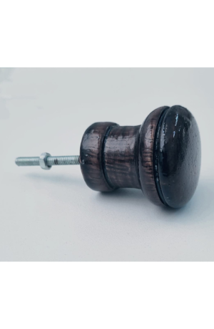 Puxador  Botão De Madeira Imbuia - Puxador de botão madeira 2