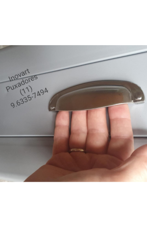 Puxador de Gaveta Colonial Concha Escovada  - Italy Line - Puxador de Gaveta Colonial Concha Escovada 115 - Italy Line 3