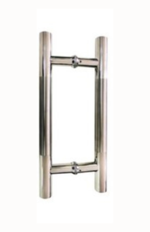 Puxador  H Aço Inox 202  - PRETO - Puxador Aço Inox Dupla Fixação 3