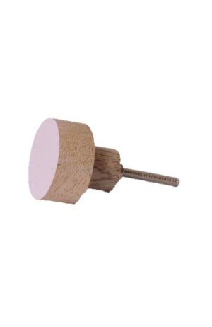 Puxador Madeira Redondo Rosa Claro Pequeno - Puxador Madeira Redondo Rosa Claro Pequeno