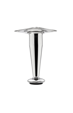 Pé Aço Cônico Cromado  Regulável 200mm de Altura