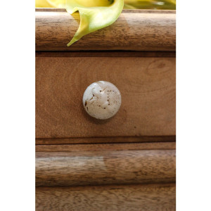 Puxador Decorativo Branco com Pigmentos Soft em Cerâmica - 