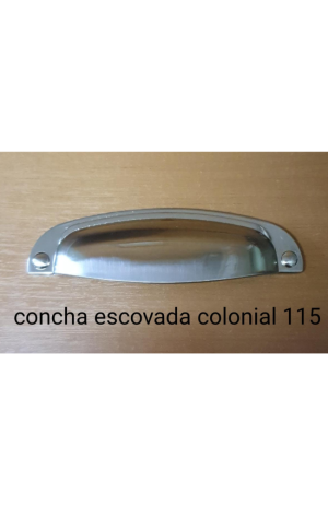 Puxador de Gaveta Colonial Concha Escovada  - Italy Line - Puxador de Gaveta Colonial Concha Escovada 115 - Italy Line 4