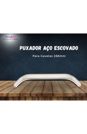 Puxador   Aço Escovado Para Gavetas  288mm -  ITALY LINE