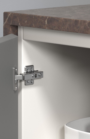 Dobradiça de Pressão Reta Convencional Calço Slide On Caneco 35mm 110º- Metalnox - Dobradiça de Pressão Reta Convencional Calço Slide On Caneco 35mm 110º- Metalnox 3