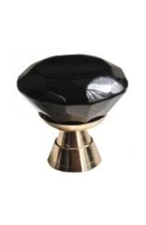 Puxador IL4507 029 Cristal dourado/Preto Italy Line - Puxador IL4507 029 Cristal dourado/Preto Italy Line