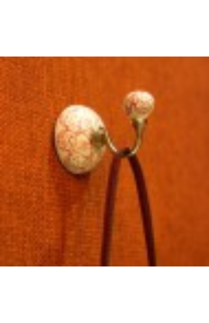 Cabide Cerâmica Floral Vermelho com Metal - Cabide Cerâmica Floral Vermelho com Metal 4