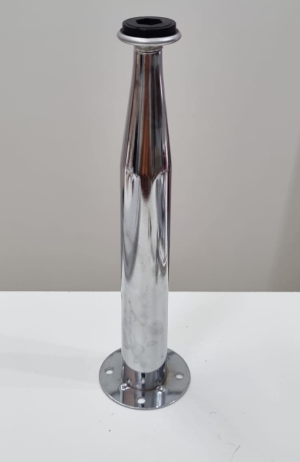 Pé Aço Cônico Cromado  Regulável 200mm de Altura - Pé aço cônico cromado regulável 200mm de Altura 2
