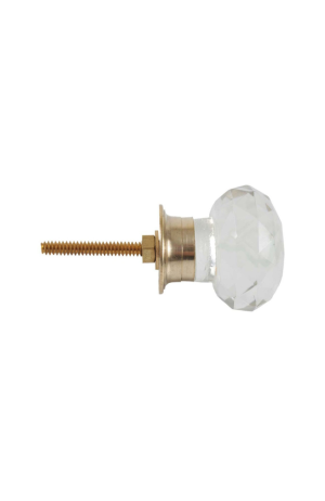 Puxador Vidro Lapidado Circular com Metal - Puxador Vidro Lapidado Circular com Metal 3