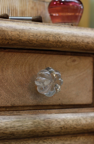 Puxador Vidro Transparente Melon Flor - Puxador Vidro Transparente Melon Flor 4