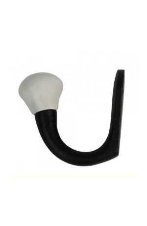 Cabide de Parede Preto e Branco Cerâmica - Metal