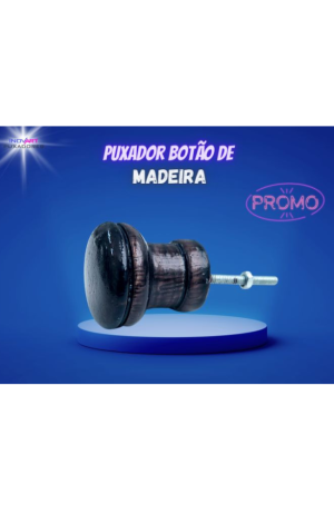 Puxador  Botão De Madeira Imbuia - Puxador de botão madeira