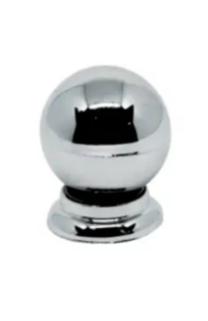 Puxador de Armário e Gaveta Plástico  Modelo   Bola  Grande Cromado - - puxador plastico cromado bola 3