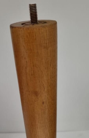 Pé  Palito Cônico Madeira 21 cm de Altura-Cor Mel - Pé Cônico de Madeira 20 cm de Altura 2