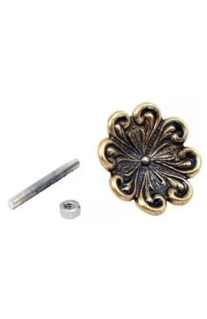 Puxador Flor Colonial Rustico Médio - Puxador colonial flor médio 3