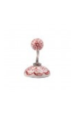 Cabide Cerâmica Floral Vermelho com Metal - Cabide Cerâmica Floral Vermelho com Metal 3