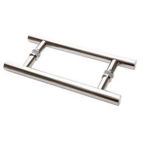 Puxador  H Aço Inox 202  - PRETO