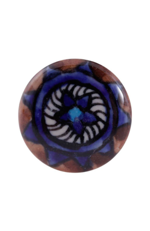 Puxador em Cerâmica Provençal Azul - Puxador em Cerâmica Provençal Azul 2