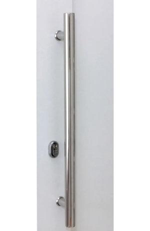 Puxador Inox Para Porta Madeira e Vidro Tubular Redondo - Tipo H - Puxador Inox para Porta Madeira e Vidro tubular redondo - Tipo H 5