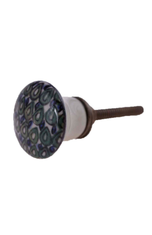 Puxador Redondo Decorado em Cerâmica - Puxador Redondo Decorado em Cerâmica 4