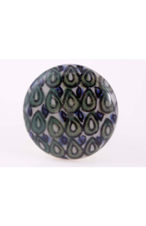 Puxador Redondo Decorado em Cerâmica - Puxador Redondo Decorado em Cerâmica 2