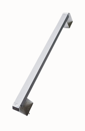 Puxador Pádua Alumínio 128mm - PUXADOR PÁDUA 128 MM, 196 MM ALUMÍNIO PONTEIRA EM ABS 2