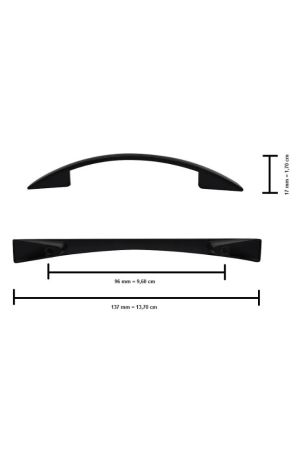 Puxador Para Móvel Alça Puxador - 96mm -  Italy line - Puxador - 64mm - Zamac Preto - IL2092 Italyline 4