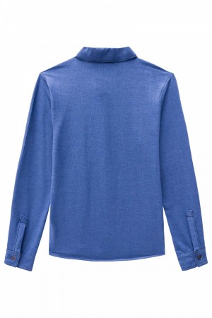 CAMISA MASCULINA MALHA JEANS MANGA LONGA 1 BOLSO - JOHNNY FOX 