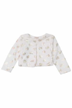 BOLERO FEMININO PELUCIA CORAÇÕES DOURADO - INFANTI 