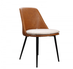 CADEIRA DECORATIVA LAUREN MARROM/LINHO CRU - 36505555