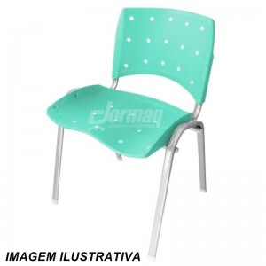 CADEIRA POLIPROPILENO EMPILHAVEL FIXA  - ERGOPLAX CROMADA COLORIDA- 34532C- ERGOPLAX CROMADA COLORIDA- 34532C