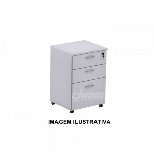 GAVETEIRO VOLANTE 3 GAVETAS 15MM CINZA (467 X 685 X 420) - 335020115001