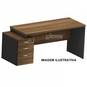 MESA RETA 40MM PEDESTAL 3 GAVETAS 1700 X 770 X 700 SEVILHA/PRETO - 331070240010