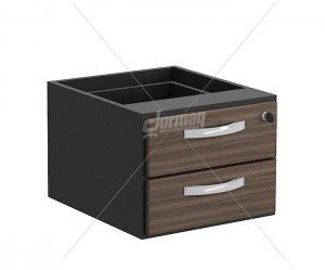 GAVETEIRO SUSPENSO 2 GAVETAS 25MM NOGAL/PRETO (370 X 280 X 400) - 335010025008