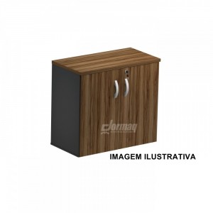 ARMARIO BAIXO 2 PORTAS 25MM NOGAL/PRETO (805 x 740 x 420) - 336010025008