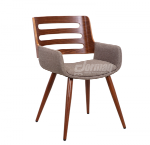 CADEIRA DECORATIVA RUTE LINHO MARROM MESCLADO - 36505283