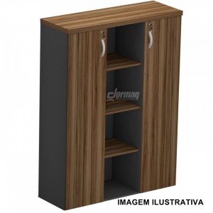 ARMARIO ALTO PLAZA 40MM NOGAL/PRETO (1196 x 1610 x 420) - 336010940008