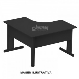 MESA ANGULAR 15MM 1200 X 1200 X 750 X  600 PRETO - 332010015004