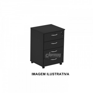 GAVETEIRO VOLANTE 4 GAVETAS 15MM PRETO (467 X 685 X 420) - 335020215004