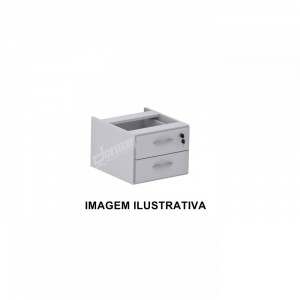 GAVETEIRO SUSPENSO PARA MESA 2 GAVETAS 15MM CINZA ( 370 x 280 x 400)  - 335010015001