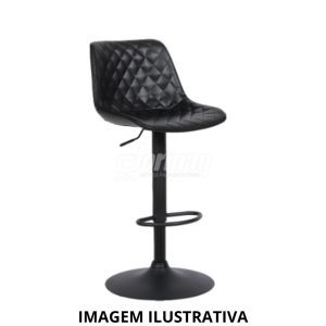BANQUETA CRICIÚMA BASE DISCO PRETA - 365067