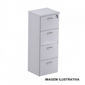 ARQUIVO 4 GAVETAS 25MM CINZA (465 X 1280 X 420) - 335030025001