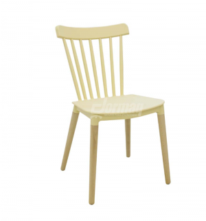 CADEIRA DECORATIVA  JANAÍNA AMARELO PASTEL - 36504754