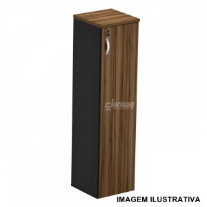 ARMARIO ALTO 1 PORTA DIREITA 25MM NOGAL/PRETO (410 x 1595 x 420) - 336010425008