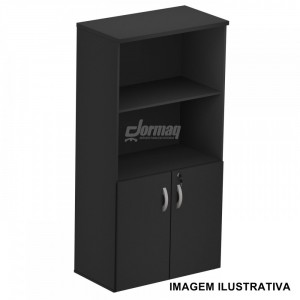 ARMARIO ALTO SEMI ABERTO 2 PORTAS 25MM PRETO (805 x 1610 x 420) - 336010125004