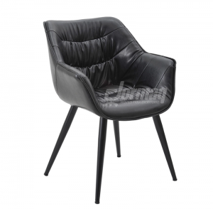 CADEIRA DECORATIVA MÔNICA PU PRETO - 36503509