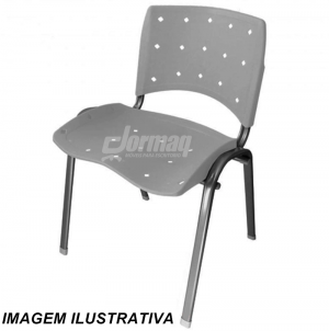 CADEIRA POLIPROPILENO EMPILHAVEL FIXA  - ERGOPLAX CROMADA COLORIDA- 34532C - ERGOPLAX CROMADA COLORIDA- 34532C