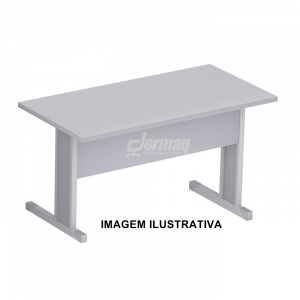 MESA RETA PÉ METÁLICO 25MM 1500 X 600 CINZA - 331050025001