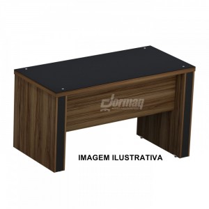 MESA RETA GOLD 40MM GLASS 1700 X 750 X 700 NOGAL/PRETO - 331074040008