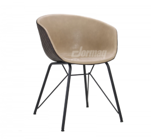 CADEIRA DECORATIVA ASTRID CHOCOLATE/NUDE - 36505518